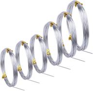 🌞 sunmns 6 rolls silver aluminum wire: perfect for diy craft art projects, soft and flexible metal iron wire for multiple thicknesses (1mm, 1.5mm, 2mm, 3mm) logo