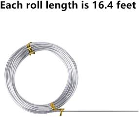 img 2 attached to 🌞 Sunmns 6 Rolls Silver Aluminum Wire: Perfect for DIY Craft Art Projects, Soft and Flexible Metal Iron Wire for Multiple Thicknesses (1mm, 1.5mm, 2mm, 3mm)