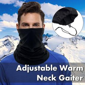 img 3 attached to Stay Cozy and Stylish with our Winter Warmer Darkgrey Men's Snowboard Accessories Scarves