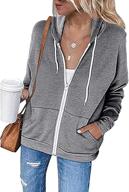 sherosa women's zip up hoodies sweatshirt: a trendy and comfortable zipper hooded jacket with convenient pockets логотип