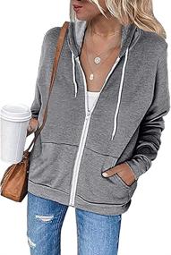 img 4 attached to Sherosa Women's Zip Up Hoodies Sweatshirt: A Trendy and Comfortable Zipper Hooded Jacket with Convenient Pockets