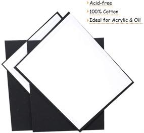 img 1 attached to 14-Pack of CONDA Black Canvas Panels, 8x10 inch, 100% Cotton Acid-Free, 8 oz Gesso-Primed Art Boards for Oil & Acrylic Painting