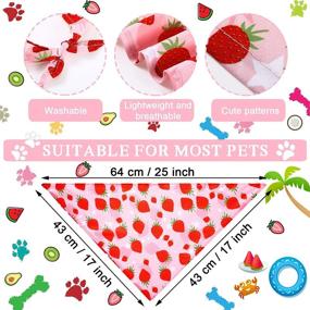 img 3 attached to Summer Fruit Dog Bandanas - 12 Pack, Washable Triangle Dog Bibs Scarf Assortment for Small Medium Size Pets - Pet Kerchief Dog Scarf Accessories with SEO-friendly Summer Patterns (Size M)