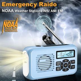 img 2 attached to 📻 ENGERWALL Emergency Weather Radio - NOAA Weather Radio Solar Hand Crank Radio with AM/FM, Flashlight (3 Modes), SOS Alarm, 3.5mm Headphone Support, Power Bank - Ideal for Household & Outdoor Emergency Supplies