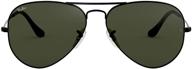 🕶️ classic black ray ban rb3025 aviator sunglasses: timeless style for sun protection logo