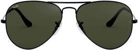 img 4 attached to 🕶️ Классические черные солнцезащитные очки Ray Ban RB3025 Aviator: вечный стиль для защиты от солнца