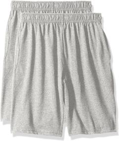 img 1 attached to 👕 Hanes Jersey Short Light Steel Boys' Clothing in Shorts: Comfortable and Stylish for Every Occasion