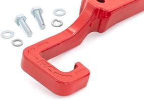 img 3 attached to 🔴 Rough Country Forged Red Tow Hooks RS133 for 2015-2019 Grand Cherokee WK2 - High-Quality Towing Accessories