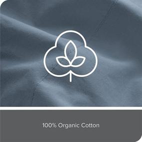 img 3 attached to 🌊 Bare Home 100% Organic Cotton Queen Fitted Bottom Sheet - Crisp Percale Weave - Lightweight & Breathable - Deep Pocket Fitted Sheet (Queen, Bering Sea) - Improved SEO