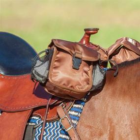 img 1 attached to 🐴 Cashel Deluxe Small Horse Saddle Pommel Horn Bag - Padded Pockets, Camera & Cell Phone Pocket - 600D Material - Size Small, Color: Black/Brown/Camo