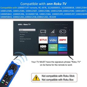 img 1 attached to 📺 Заменяющий пульт дистанционного управления совместимый с Onn Roku TV - Универсальный пульт дистанционного управления для Onn Roku TV с Netflix, Amazon, Hulu, YouTube - 4 клавиши для каналов - В комплекте защитный чехол Glow (Настройка не требуется)