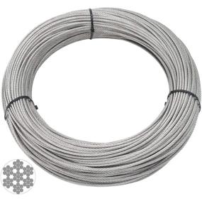 img 4 attached to 🔗 HELIFOUNDER T316 Marine Grade 1/8" Stainless Steel Wire Rope Cable - Ideal for Railing, Decking, DIY Balustrades - 100 Feet