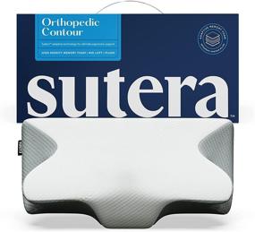 img 4 attached to 🌙 SUTERA - Dream Deep Memory Foam Pillow: A Cervical Solution for Neck Pain, Orthopedic Contour Pillow with Washable Cover - White