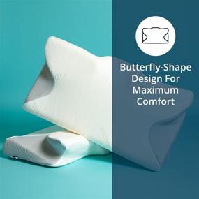 img 2 attached to 🌙 SUTERA - Dream Deep Memory Foam Pillow: A Cervical Solution for Neck Pain, Orthopedic Contour Pillow with Washable Cover - White