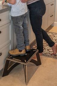 img 1 attached to 🪜 Treelux Utility Wooden Step Stool: Safe & Sturdy Foot Rest for High Beds, Sinks, Kitchen, Bedroom, and Bathroom