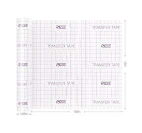 img 3 attached to RIZEE Vinyl Transfer Tape 12x120 Inches - Standard Grip with Alignment Grid for Cricut, Silhouette Cameo, Adhesive Decals, Signs, Windows, Stickers