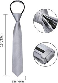 img 2 attached to 👔 Alizeal Pre-Tied Zipper Skinny Necktie: Top Boys' Accessory for Neckties, Ideal for Fashionable Occasions