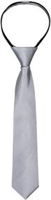 img 4 attached to 👔 Alizeal Pre-Tied Zipper Skinny Necktie: Top Boys' Accessory for Neckties, Ideal for Fashionable Occasions