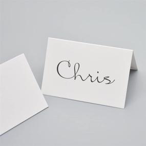 img 3 attached to 🎉 Premium Quality AZAZA 50 Pcs White Blank Place Cards for Weddings, Banquets, and Dinner Parties – Elegant Table Tent Seating Place Cards (2.5" x 3.75")