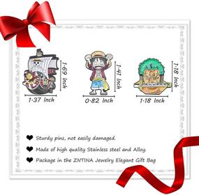 img 3 attached to Collectible Set: One Piece Anime 3pcs Enamel 📌 Pins – Luffy Zoro Cosplay Brooches for Anime Fans