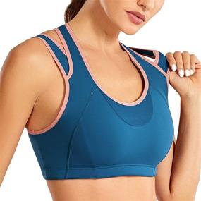 img 3 attached to SYROKAN Workout Support Wireless Racerback Women's Clothing