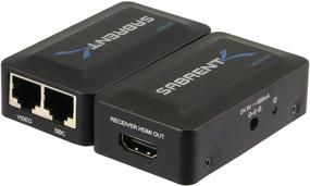 img 4 attached to 🔌 Sabrent HDMI Extension Cable over Cat5/6 RJ45 Extender Adapter (Up to 200-Feet) with Power Adapter - HDMI-EXTC