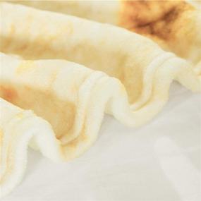 img 2 attached to 🌯 LAGHCAT Burritos Blanket - 71 Inches Rounded Tortilla Throw Blanket for Adults and Kids, Flour Tortilla Design - Soft Flannel Taco Blanket for All Ages (Yellow, 71 inches)