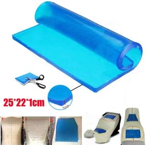 img 4 attached to 🏍️ LisylineAuto Motorcycle Seat Gel Pad: Reduce Fatigue with Shock Absorption Mats, Comfortable & Cooling Fabric Cushion in Blue, DIY Saddle (25 x 22 x 1cm)