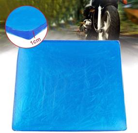 img 2 attached to 🏍️ LisylineAuto Motorcycle Seat Gel Pad: Reduce Fatigue with Shock Absorption Mats, Comfortable & Cooling Fabric Cushion in Blue, DIY Saddle (25 x 22 x 1cm)