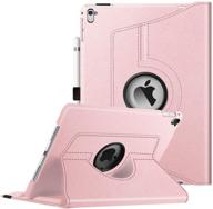 fintie ipad pro 9.7 case - 360° rotating stand 📱 with smart protective cover, auto sleep/wake - rose gold (2016 version) logo