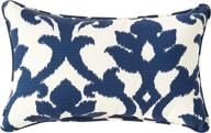 pillow perfect basalto navy lumbar pillows (blue, 2 count): outdoor/indoor comfort at 11.5" x 18.5 logo