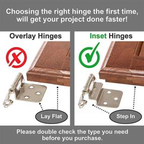 img 3 attached to 🔧 DecoBasics 3/8" Inset/Offset Kitchen Cabinet Hinges - Soft Close Cupboard Door Hinges (50 Pack) with Door Damper & Screws - Quick and Easy Installation for Home Improvement