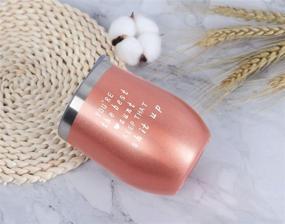 img 2 attached to 🍷 Best Aunt Wine Tumbler - Perfect Gifts for Aunts on Birthday or Christmas, Women's Auntie Gifts - 12 Oz Insulated Stainless Steel Wine Tumbler with Lid and Straw