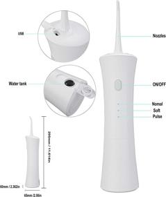 img 3 attached to 🦷 COOSKIN Electric Dental Oral Irrigator: USB Charged Water Flosser with 150ML Water Tank - Perfect for Home & Travel