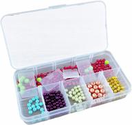 📦 3 pack of small transparent plastic organizer boxes with lid for beadwork - bead separator (removable compartments walls) (3) logo