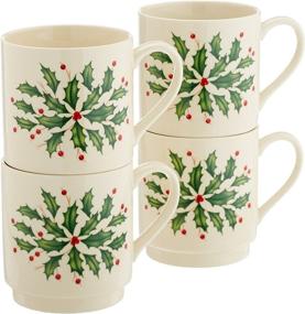 img 2 attached to Lenox Stackable Holiday Mugs Set