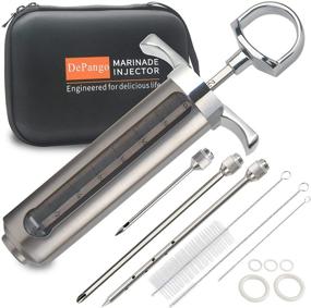 img 4 attached to 🍖 DePango Meat Injector: Enhance Taste with Stainless Steel Marinade Syringe Kit for BBQ Grill & Smoker Food – 3 Meat Needles Included