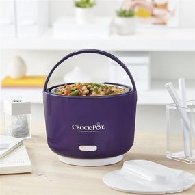 img 1 attached to 🍱 Crock-Pot 24-Ounce Lunch Crock Food Warmer Deluxe Edition - Purple: Convenient and Stylish Lunchtime Solution