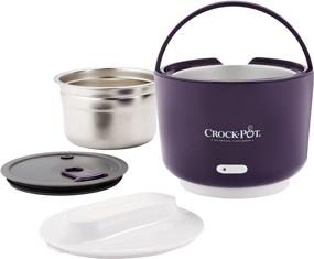 img 2 attached to 🍱 Crock-Pot 24-Ounce Lunch Crock Food Warmer Deluxe Edition - Purple: Convenient and Stylish Lunchtime Solution