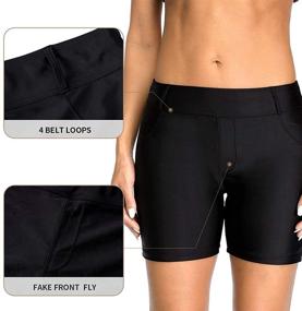 img 2 attached to ATTRACO Womens Waistband Shorts Swimsuit Women's Clothing