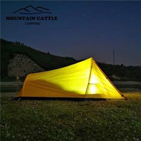 img 2 attached to Ultralight Green/Yellow MountainCattle 2 Person Backpack Camping Dome Tent for Backpacking