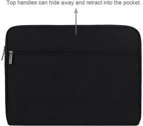 img 2 attached to 🎒 Arvok Water-resistant Laptop Sleeve Bag - 11 11.6 12 Inch - Black, with Handle: Ideal Protection for Your Device!