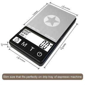 img 3 attached to ☕ Espresso Scale with Timer - 1000g x 0.1g, Drip Tray Coffee Scale 35 Ounces by 0.01oz, Espresso Coffee Scale with Silicone Mat and Large Backlit Display (Includes Batteries)