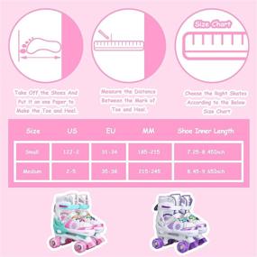 img 2 attached to 🌟 Beginner Kids Adjustable Roller Skates for Girls and Boys with All 8 Illuminating Wheels