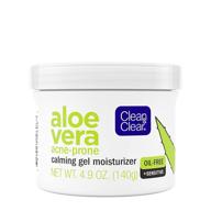 🌿 clean & clear aloe vera calming gel acne facial moisturizer: oil-free daily hydration for acne-prone & sensitive skin, 4.9 oz logo