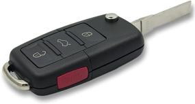 img 1 attached to 🔑 2-пак Mushan бесключевых заменителей пульта управления для VW 2002-2005 Джетта/Гольф/Пассат, 2002-2010 Битл - оригинальный брелок с необработанным ключом.