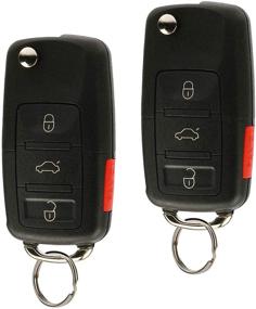 img 4 attached to 🔑 2-пак Mushan бесключевых заменителей пульта управления для VW 2002-2005 Джетта/Гольф/Пассат, 2002-2010 Битл - оригинальный брелок с необработанным ключом.