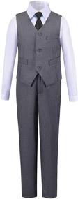 img 4 attached to Boys' Clothing: Black Toddler Suit for a Stylish Outfit in Suits & Sport Coats