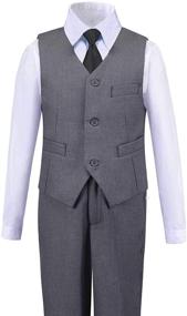 img 3 attached to Boys' Clothing: Black Toddler Suit for a Stylish Outfit in Suits & Sport Coats