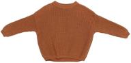 🧥 cute toddler girls cable knit sweater: long sleeve solid pullover for fall/winter logo